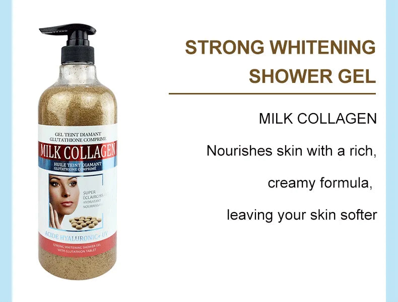1000ml Vitamin C Body Lotion Anti-aging Shower Gel AHA and Arbutin Beauty Skin Body Wash for Dropshipping Viralgem Store