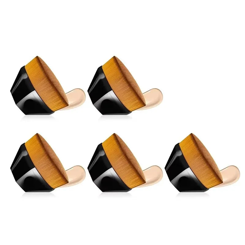 1-5pcs Hexagonal Makeup Brush, Flawless Foundation Make-Up Brush, Suitable For Liquid Makeup Brush Set, Women'S Soft Cosmetics Viralgem Store