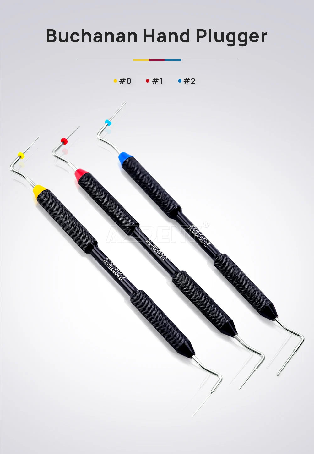 1Pcs AZDENT Dental Endo Buchanan Hand Plugger Fill Instrument NITI Tip #0 #1 #2 Endodontic Dentist Dentistry Tools