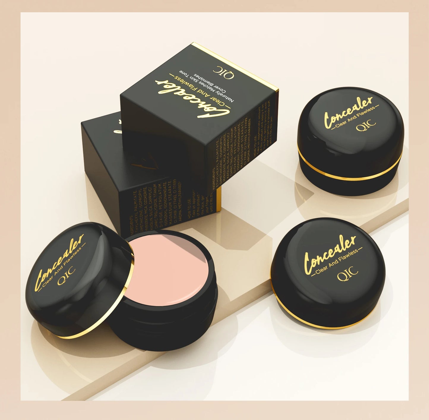 Waterproof Full Coverage Concealer for Tattoos, Scars - Natural Finish Foundation for All Skin Tones & Types