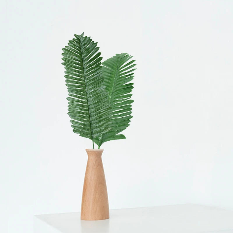 10/20pcs Artificial Green Palm Leaves Tropical Monstera Silk Turtle Leaves for Hawaiian Luau Beach Wedding Party Home Decoration