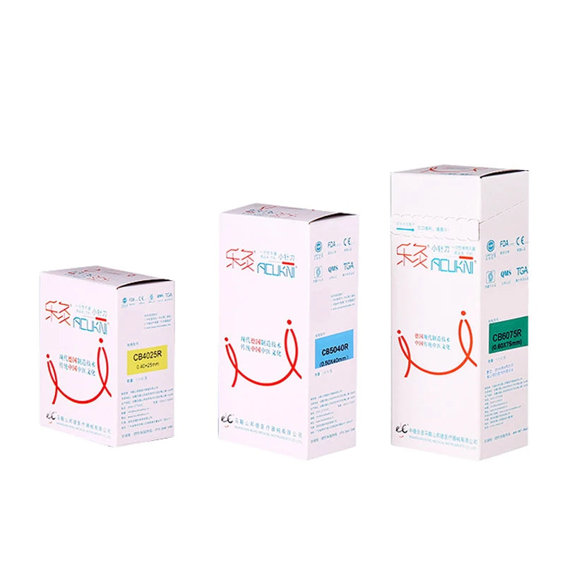 100pcs/pack Copper Handle Small Knife Blade  Acupotomy  Accupuncture Therapy Sterilization Acupuncture Needles Sharp