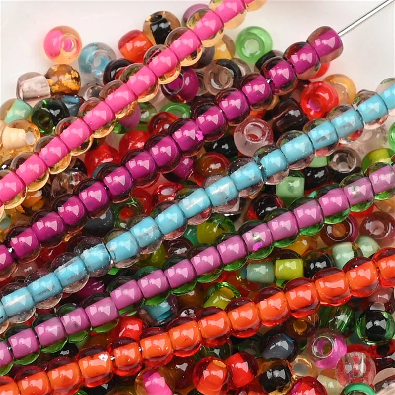 4.0mm Czech Glass Seed Beads Dye Core Small Glass Beads for DIY Making Jewelry Craft Bracelets Necklaces Earrings