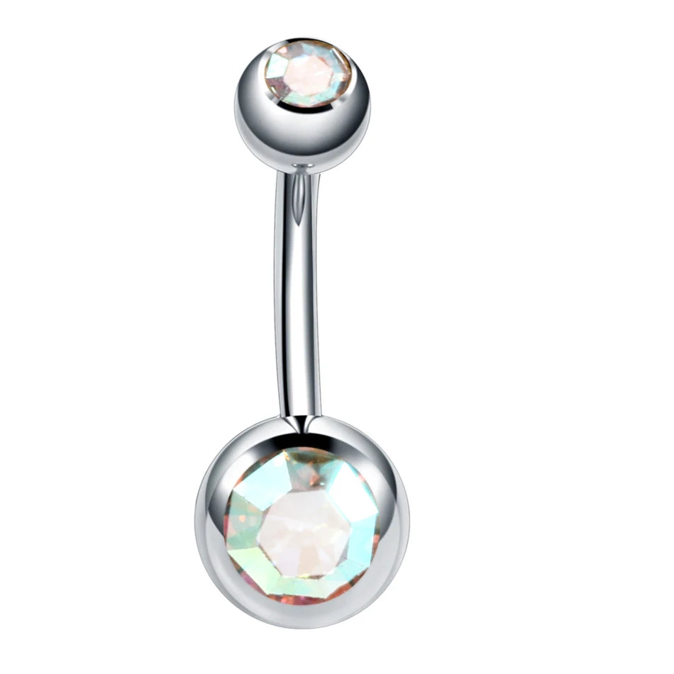 1PC Stainless Steel Belly Button Piercing Body Jewelry Women Cubic Zirconia Drop Dangle Earring Navel Piercing ombligo