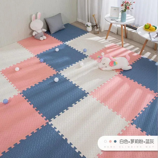 16pcs Foam Baby Play Mat Puzzle Mat Kids Interlocking Exercise Tiles Rugs Puzzle Floor Tiles Toy Carpet Soft Carpet 30*30*1cm Viralgem Store