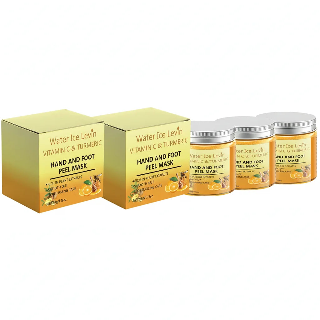 Vitamin C Turmeric Hand Foot Peel Mask - Exfoliating Treatment, Plant Extracts, Moisturizing Care, Winter Renewal Viralgem Store