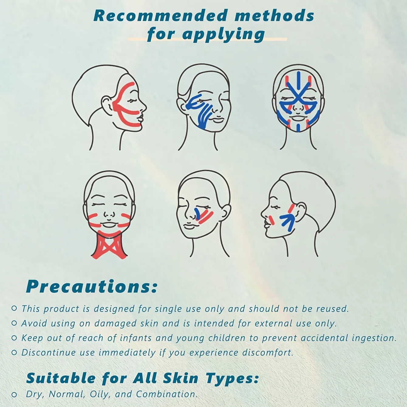 V Line Lifting Tape:High Elasticity,Breathable, Suitable for Eye,  Nasolabial Folds-Facial Correction Stickers -0.98*196.85 inch