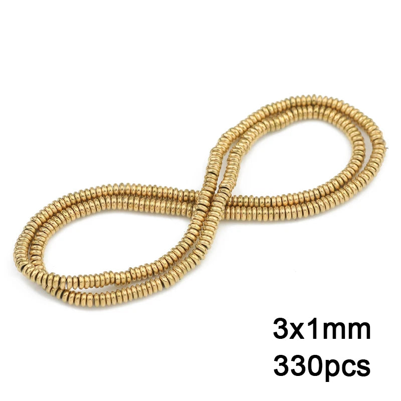 3A+ Retention Color Various Shapes Star Heart Hematite Natural Stone Plated Loose Gold Beads For Jewelry Making Diy Bracelets