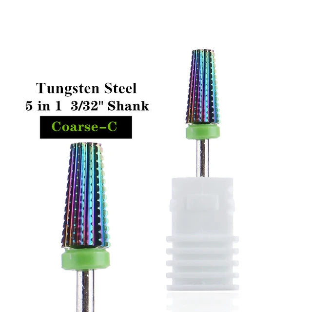 1pcs Tungsten Carbide Nail Drill Bit Electric Manicure Drill Machine Replacement Gringing Heads for Acrylic Gel Polishing Remove