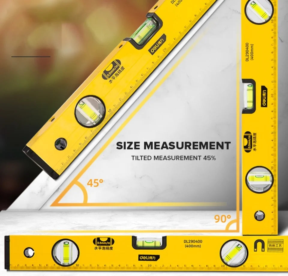 Spirit Level Magnetic Torpedo Level Tool with 3 Vials Aluminum Shockproof Bubble Level High Visibility Durable Measuring Leveler Viralgem Store