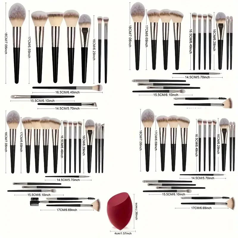 3-20PCS Makeup Brushes Set Soft Fluffy Eyeshadow Foundation Concealer Blending Blush Brush Kabuki Professional Women Beauty Tool Viralgem Store