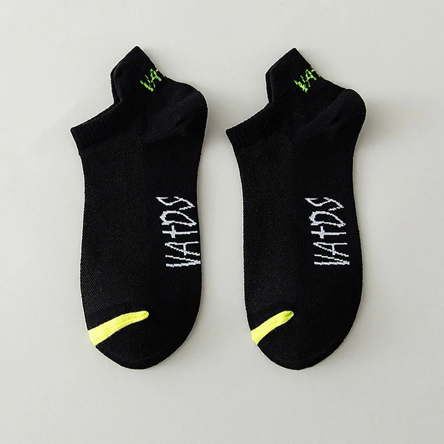 5 Pairs Men's Ankle Socks Bright Color No Show Socks Men Breathable Street Fashion Sport Invisible Travel Running Socks Viralgem Store