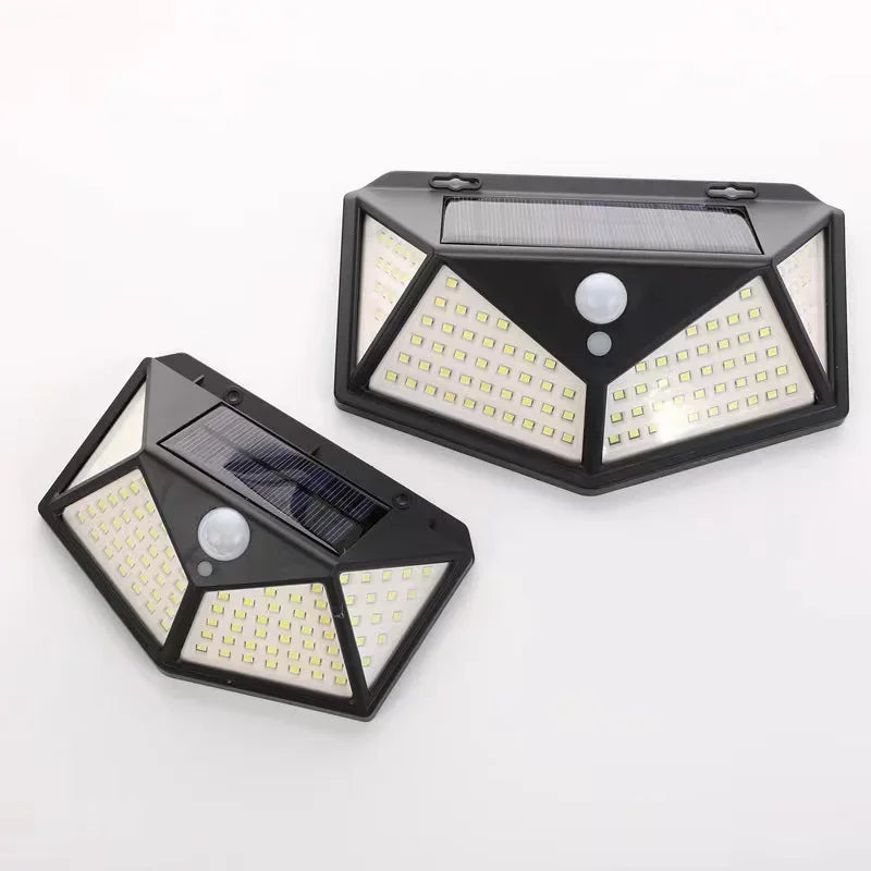 1/2/4/6Pcs 100 LED Wall Lights Outdoor Solar Lamp PIR Motion Sensor Solar Powered Sunlight Street Light for Garden Decoration Viralgem Store