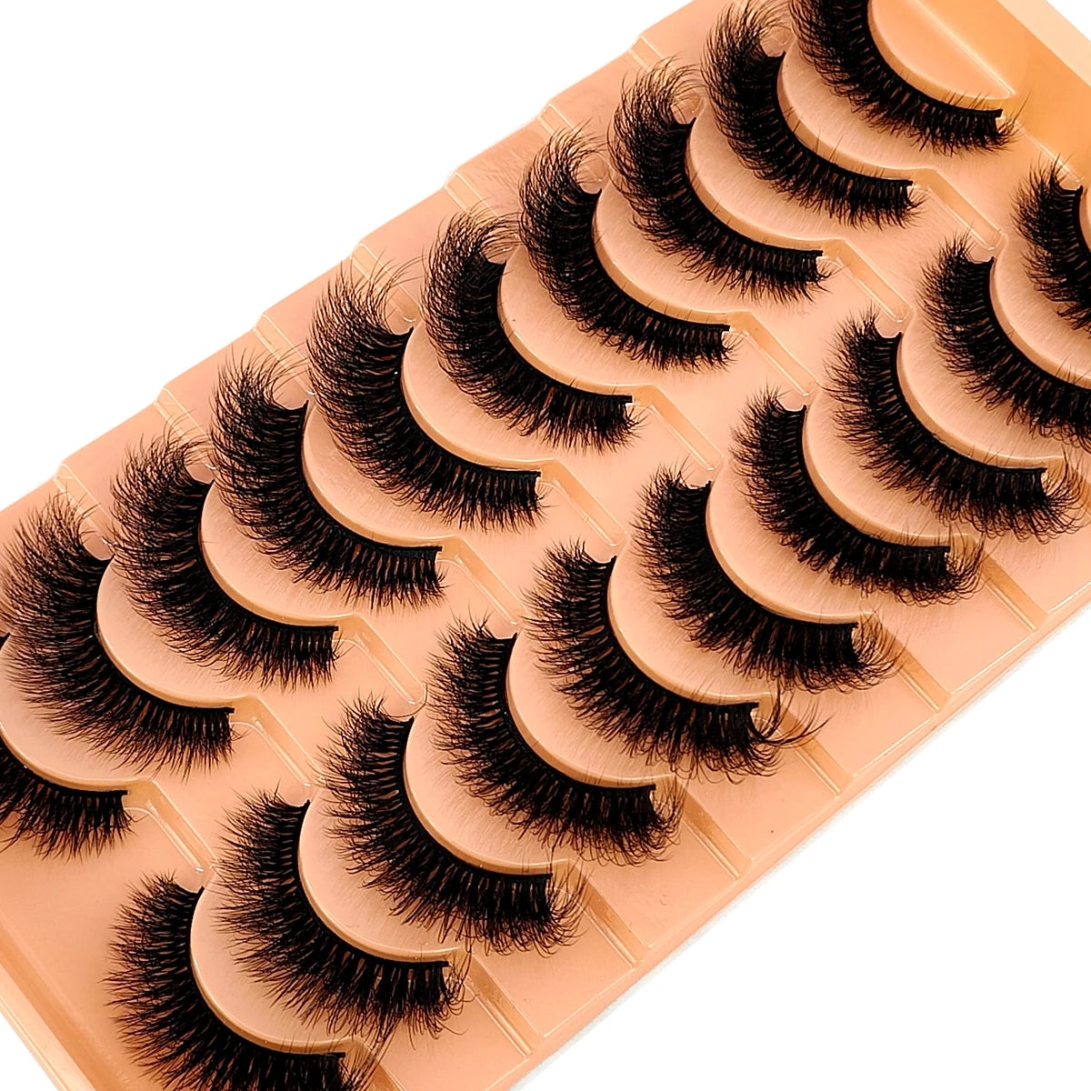 10 Pairs 3D Faux Mink Lashes Fluffy Soft Beauty Wispy Natural Short False Eyelashes Curly lashes Makeup Classic Thick eyelashes
