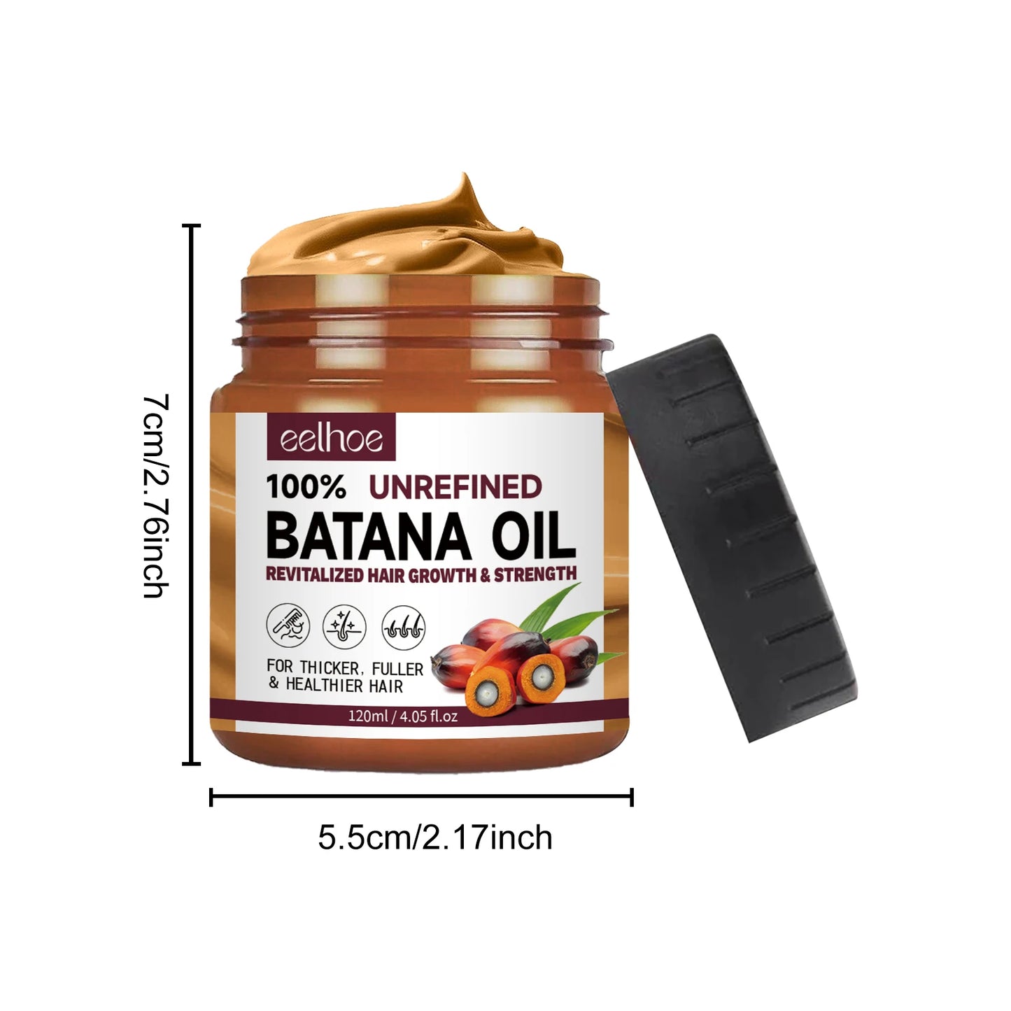 100% Natural Unrefined and Organic Batana Oil for Hair Growth & Strength, Prevents Hair Loss Eliminates Split Ends for Men Women