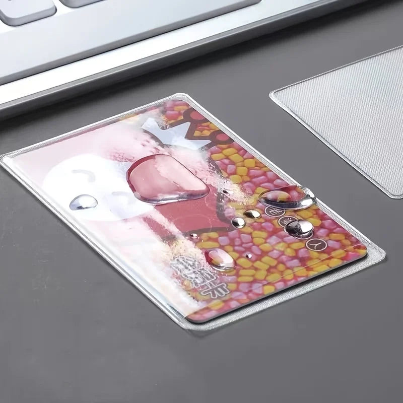 12PCS PVC Waterproof Transparent Card Holder Plastic Card id Holders Case To Protect Credit Cards Card Protector Cardholder Bags