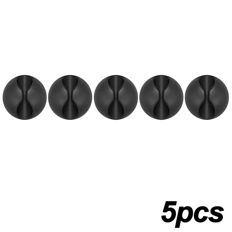 5/50Pcs Mini Cable Winder Organizer USB Charging Cable Clips Desk Tidy Organiser Wire Cord Holder Protectors In Home Office Car Viralgem Store