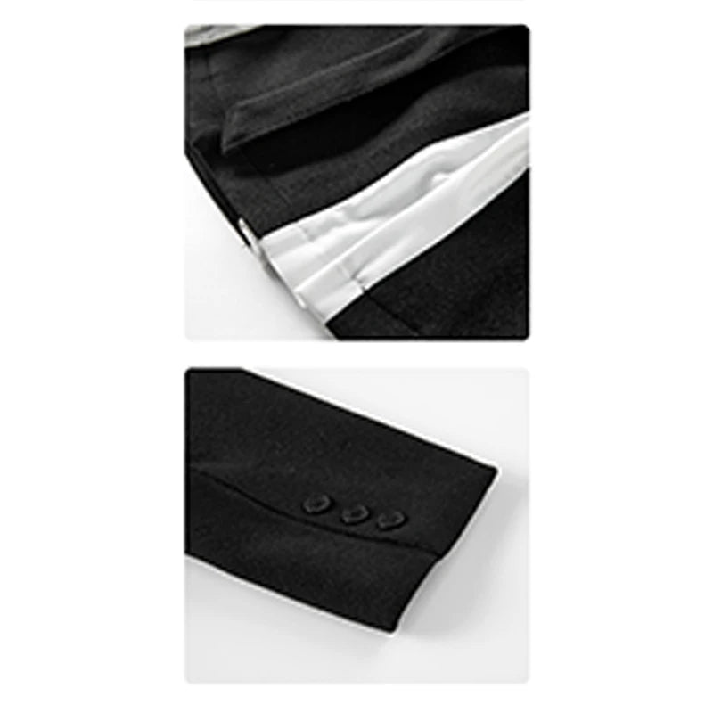 Women Black Gothic Blazer Elegant Vintage 90s Fashion Coat with Belt Y2k Suit Jacket Harajuku Long Sleeve Outwear 2000s Clothes Viralgem Store