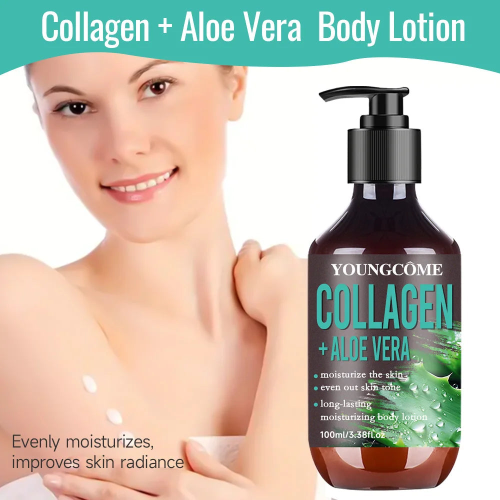 Aloe Vera Collagen Hydrating Body Lotion Improve Tighten Deeply Moisturize Fade Fine Lines Keep Lifting Body Brightening Lotion Viralgem Store