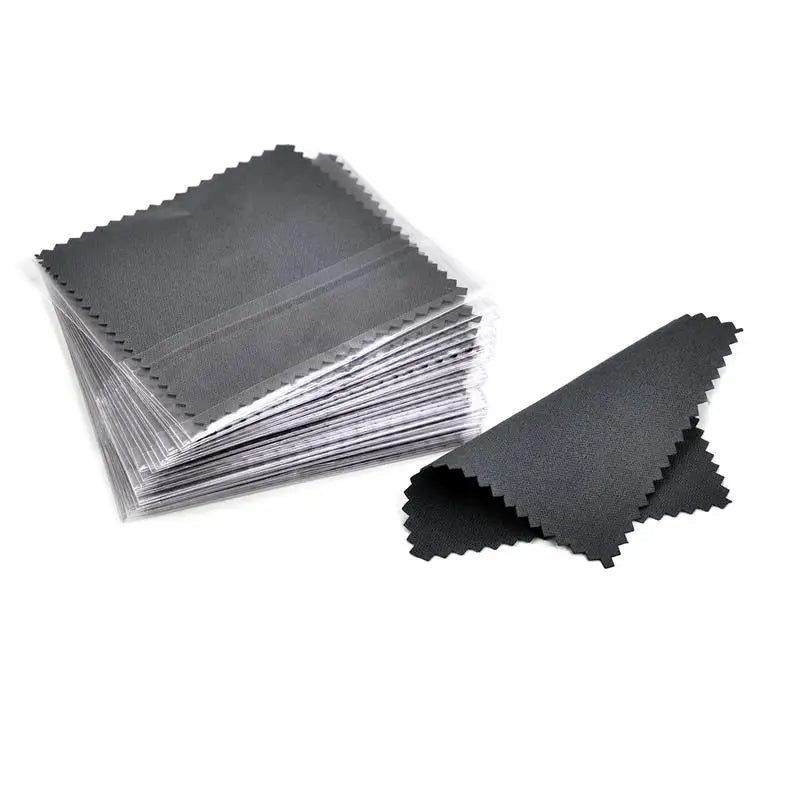 50Pcs Polish Polishing Cloth Silver Color Cleaning Polishing Cloth Soft Clean Wipe Wiping Cloth For Silver Gold Jewelry Tool