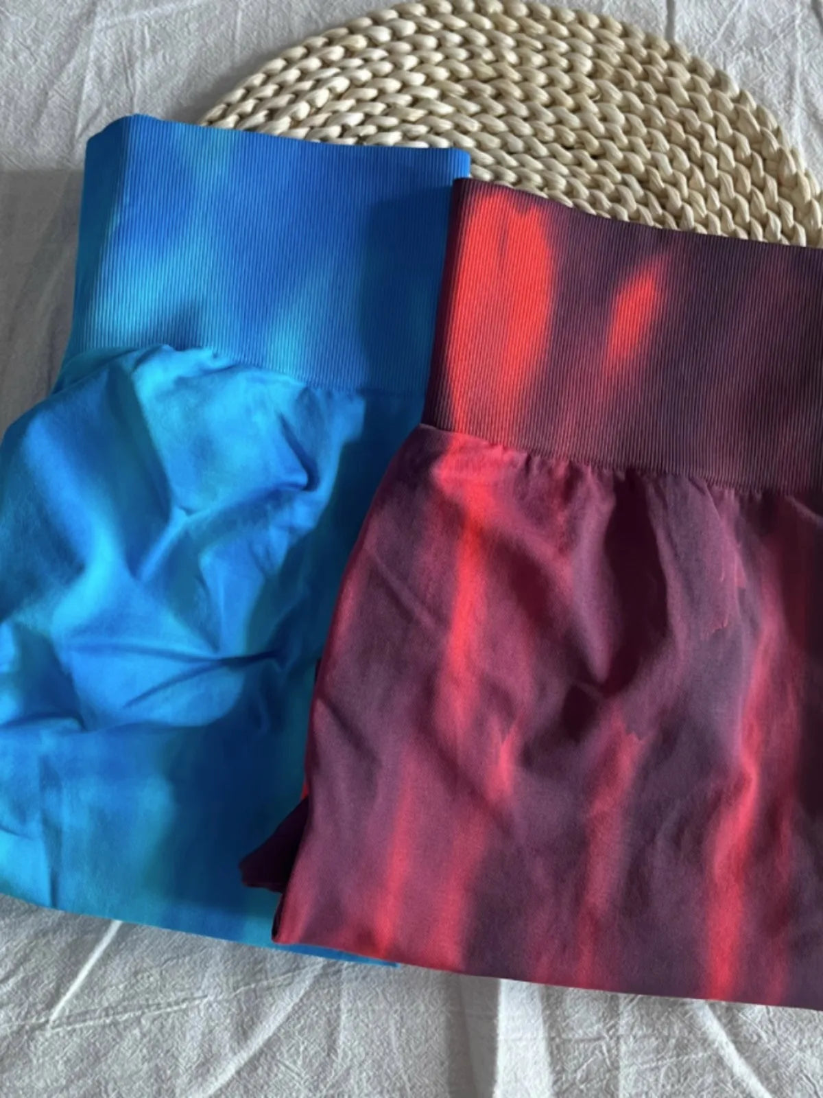 Tie Dye Aurora Shorts Female Seamless Slim Leggings Gym Running Cycling Stretchy Leggings High Waist Hip Liftting Yoga Shorts