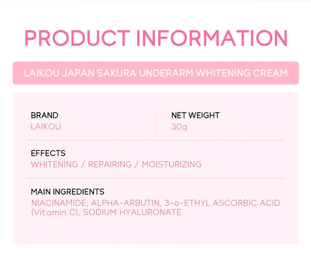 Whitening Cream For Dark Skin Armpit Thigh Inner Joint Lightening Intimate Area Underarm Body Care Private Parts Brighten Lotion Viralgem Store