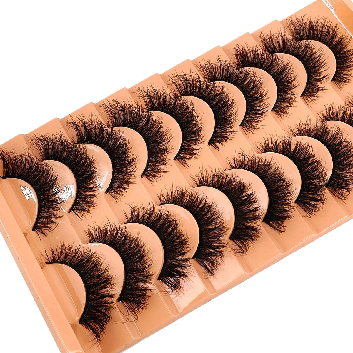 10 Pairs 3D Faux Mink Lashes Fluffy Soft Beauty Wispy Natural Short False Eyelashes Curly lashes Makeup Classic Thick eyelashes