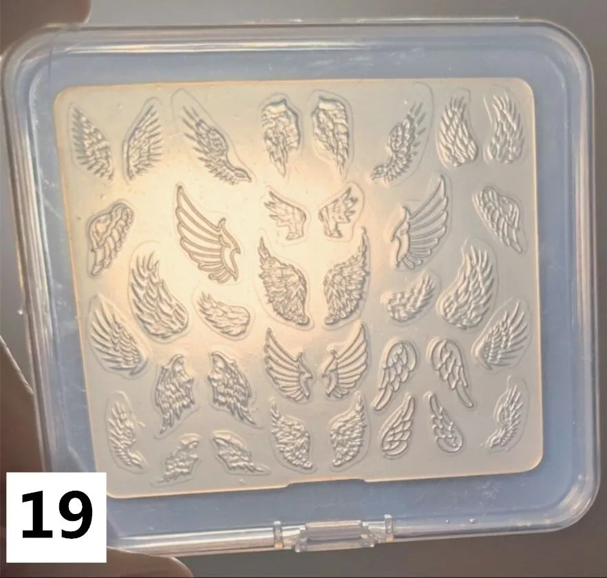 1pc Sweater Knitting Lace 3D Acrylic Mold Nail Art Decoration Nails DIY Design Silicone  Nail Art Template Nail  Mold