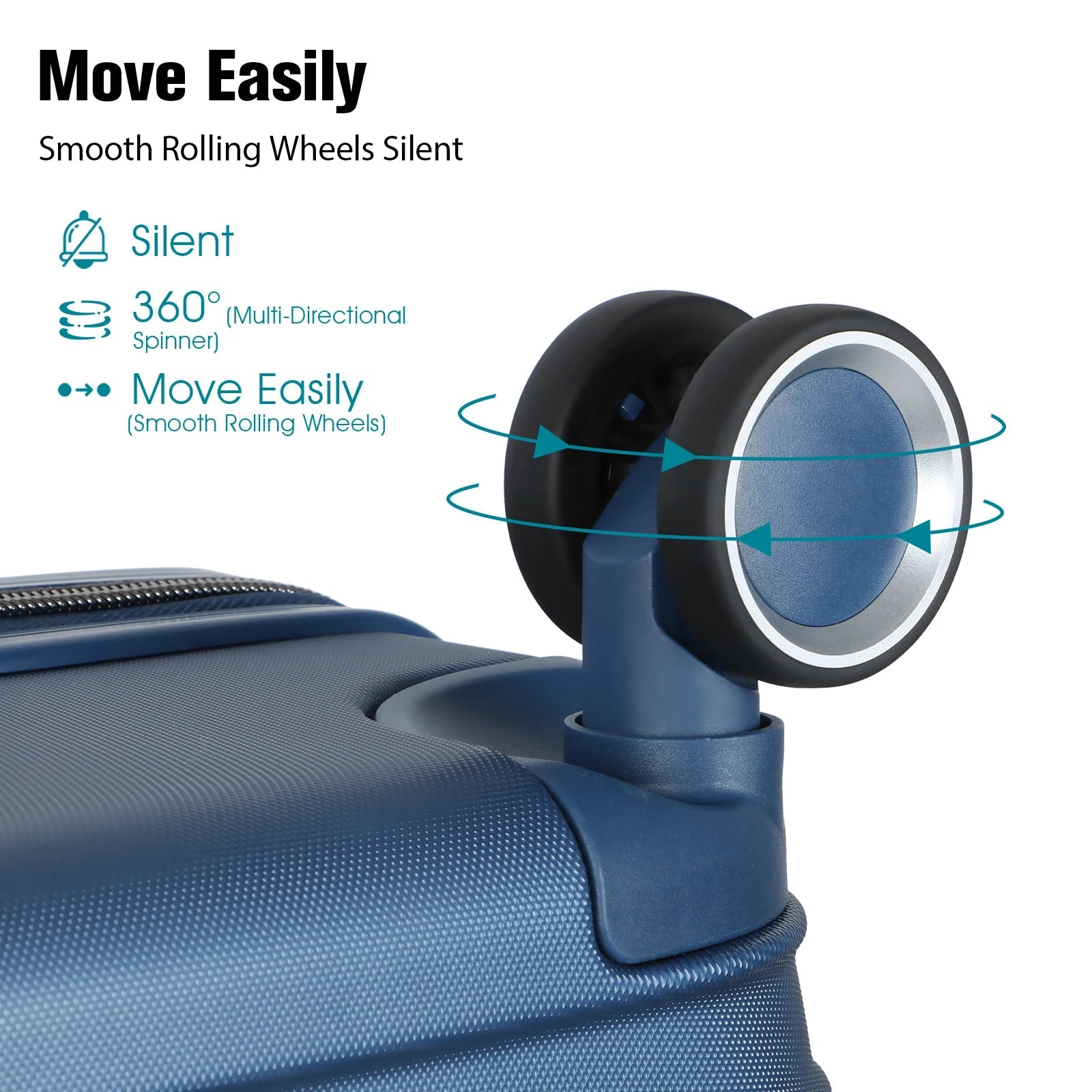 3-Piece PP Hardshell Suitcase Set 20/24/28in - Lightweight Luggage w/360° Spinner Wheels & TSA Lock, Durable Carry-On Viralgem Store