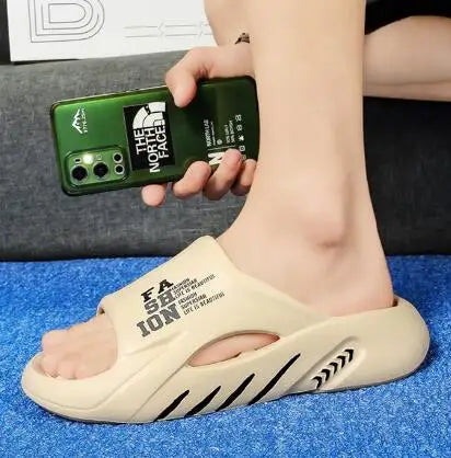 2023 NEW Men's Slippers Massage Slip-on Platform Slippers for Men Fashion Outdoor Beach Anti-slip Flip-Flops Man's Sandals 38-45