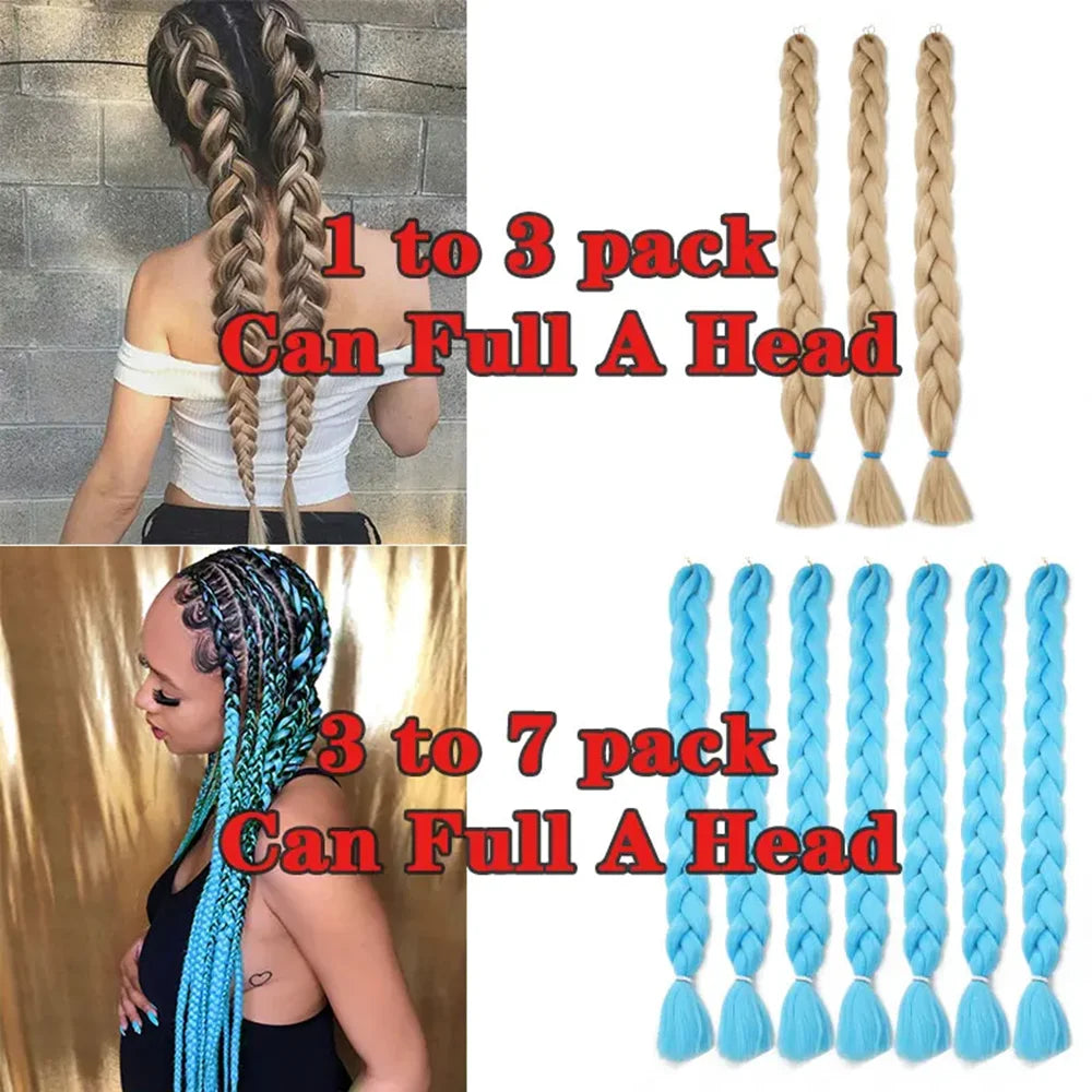 Xpression 82 Inch Jumbo Braiding Hair Synthetic Braid Crochet Hair Extensions 165g Pre Stretched Braid Wholesale For Black Women Viralgem Store