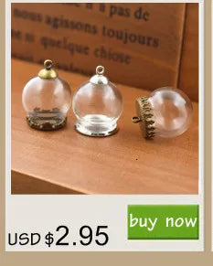 10pieces Double Hole 10-20mm Color Glass Ball Globe Beads Hollow Glass Bottle Vial Jewelry Making Accessories Findings Viralgem Store