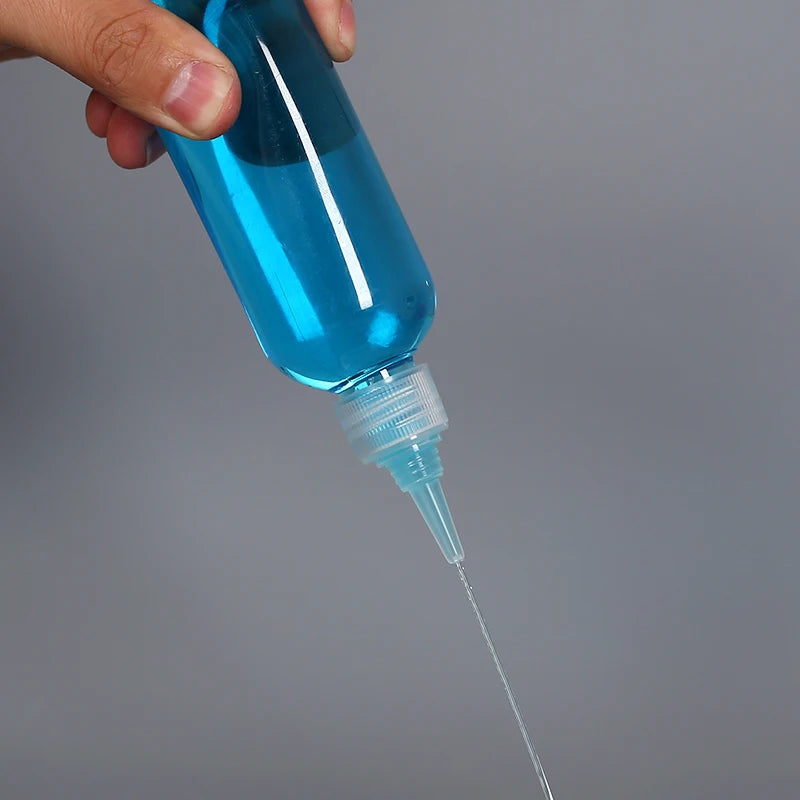 50Pcs 10ml/20ml/30ml/50ml/100ml Clear Plastic Dropper Bottles Applicator With Twist Top Cap For Hair Oils Lotion Makeup Liquid