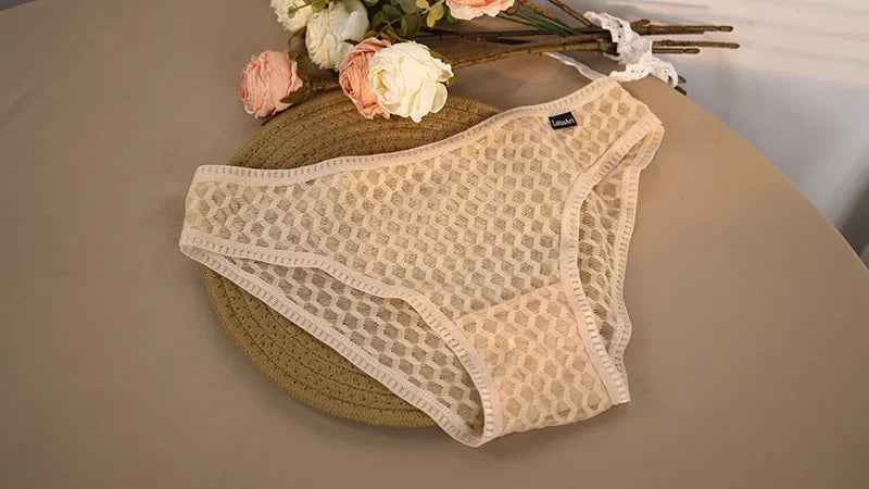 Transparent Women's  Lace Panties Breathable Soft Panties Sexy Lady Perspective Panty MeshUnderpants Intimates Lingerie Briefs Viralgem Store