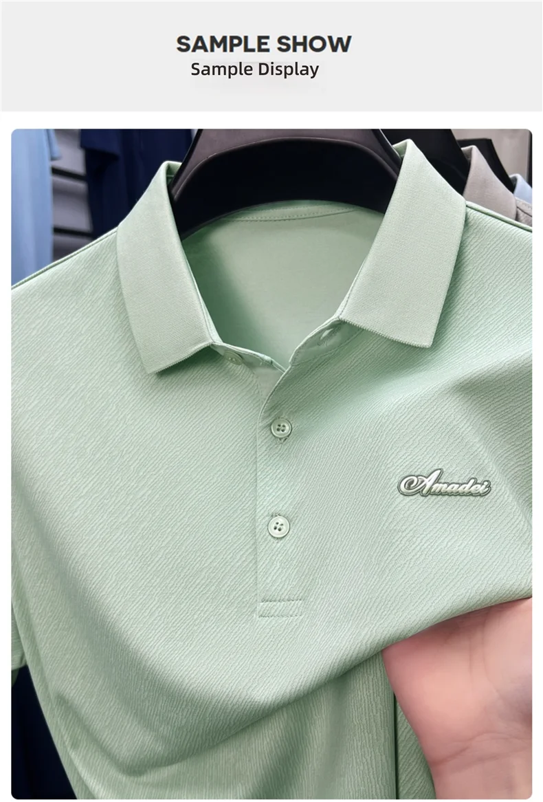 Top Grade Designer Brand Polo Shirt Men Summer New High Short Sleeve Regular Solid Casual Tops Fashions Mens Clothes 2025 Viralgem Store