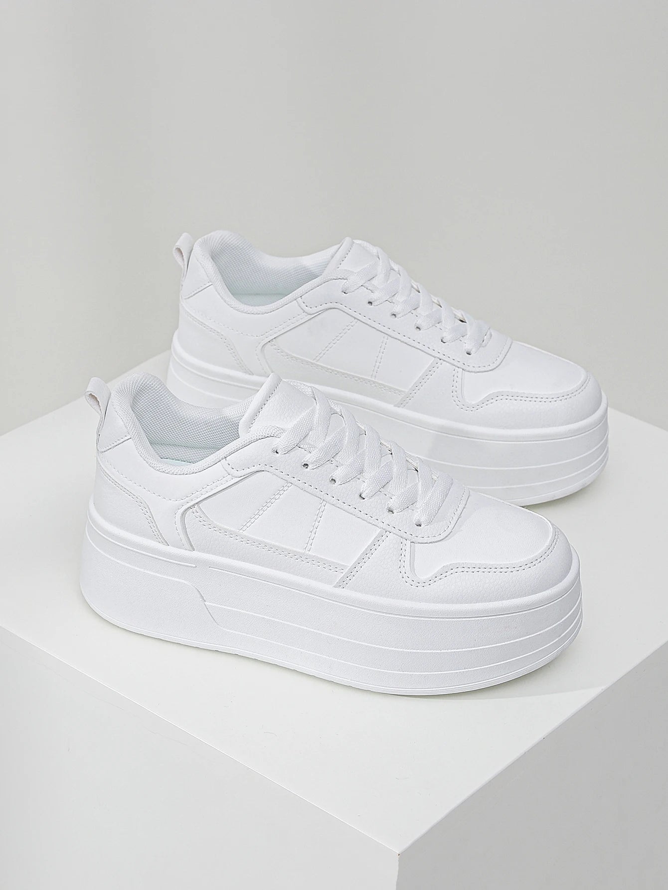 2024 New Style Casual Shoes For Women, Ladies Platform Shoes, White Shoes, Comfortable Sneakers, Increase Height By 5cm