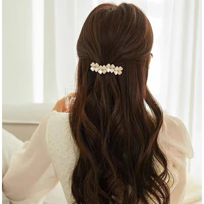 Women Headwear Small Size Rhinestone Hair Clip Flower Hair Barrette Fashion Cute Hair Accessories For Women Viralgem Store
