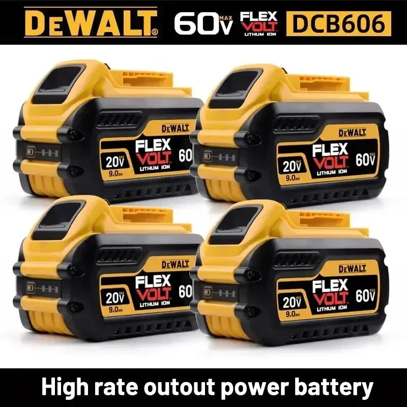 100% Original DEWALT 🔋 20V/60V MAX XR Rechargeable Tool Battery 6Ah/9Ah Compatible with DCB200 Series for Dewalt Tools 👍 Viralgem Store