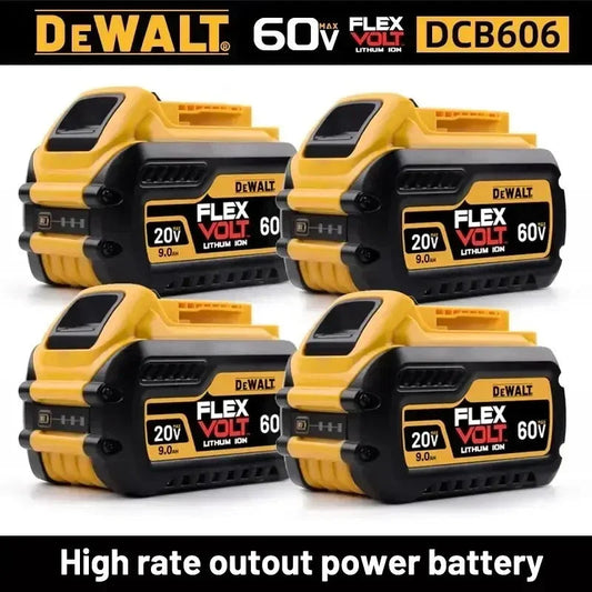 100% Original DEWALT 🔋 20V/60V MAX XR Rechargeable Tool Battery 6Ah/9Ah Compatible with DCB200 Series for Dewalt Tools 👍 Viralgem Store