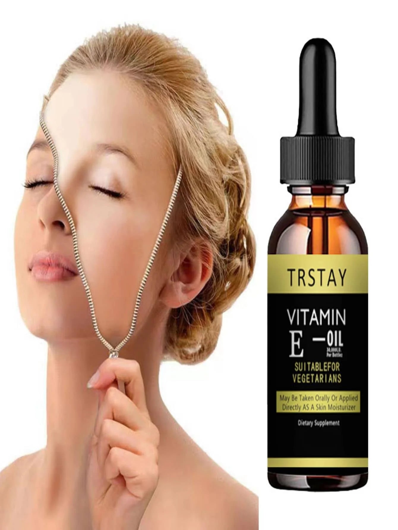 Vitamin E Face Essence Moisturizing Whitening Firming Anti-wrinkle Skin Care Prettycowry Women Facial Care Essential Oil