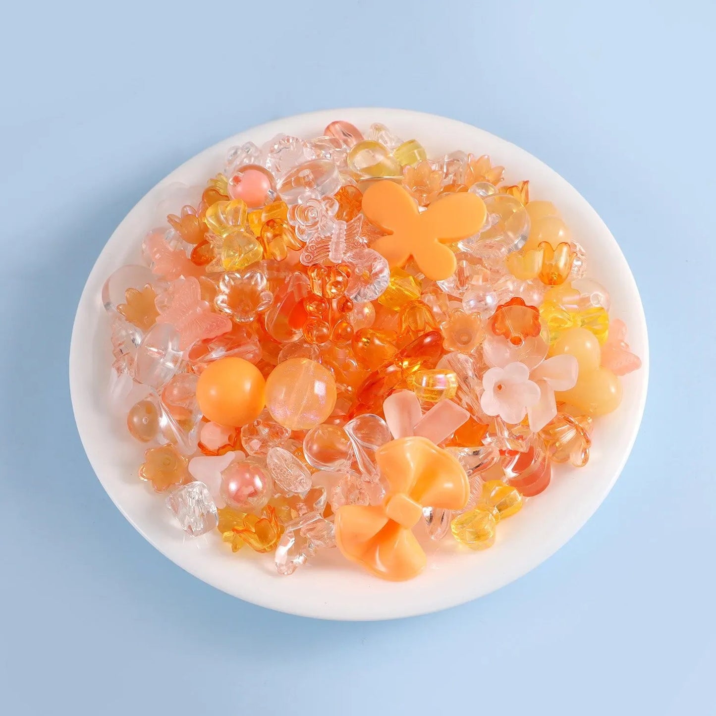 1bag Mixing Style Candy Color Acrylic Beads For DIY Handmade Bracelet Jewelry Making Phone Chain Accessories Viralgem Store