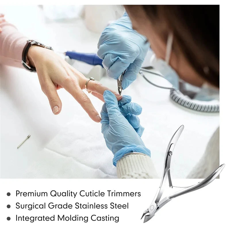 3 Pcs/Set Toenail Fingernail Cuticle Nippper Professional Nail Clipper Manicure Cutter Scissoris Stainless Steel Trimmer Tools Viralgem Store