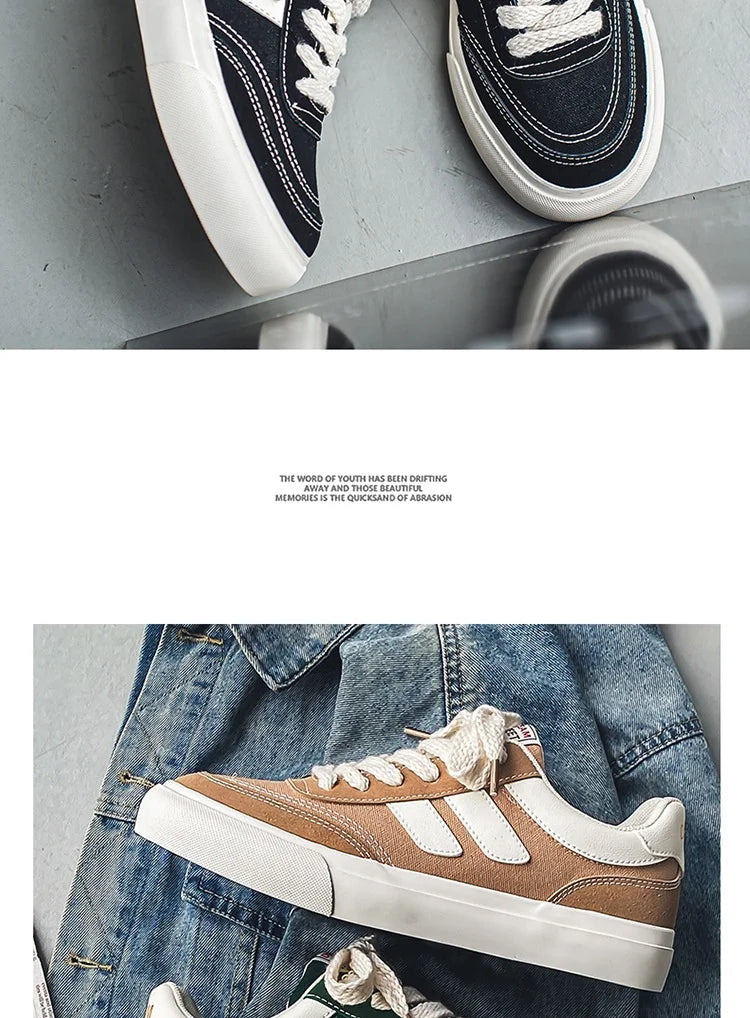 2023 Hot Sale Canvas Shoes Men Skateboard Shoes Platform Comfortable Casual Walking Streetwear Teenager Men Vulcanize Shoes Viralgem Store