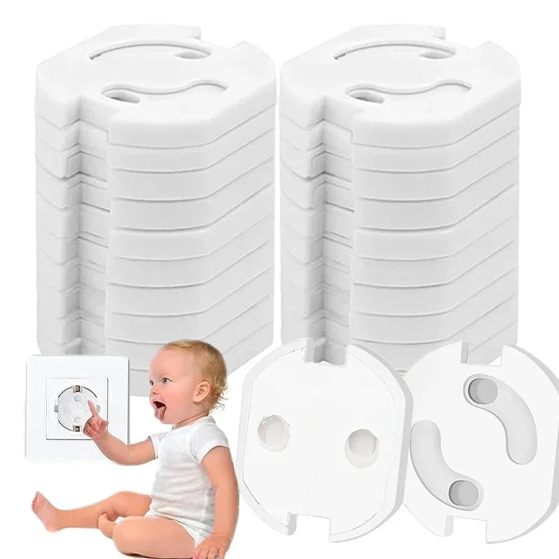 1/10pcs  Baby Safety Child Electric Socket Outlet Plug Protection Security Two Phase Safe Lock Cover Kids Sockets Cover Plugs Viralgem Store