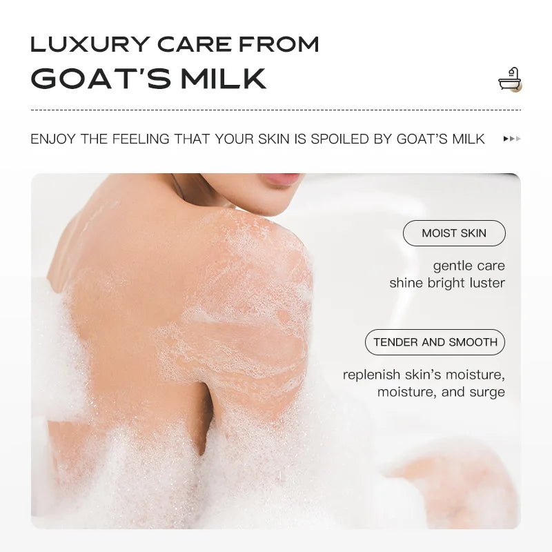 250ml Goat Milk Shower Gel Body Cleanser Remove Body Date Skin Nourishes and Balance The Skin Moisturizes and Lighting