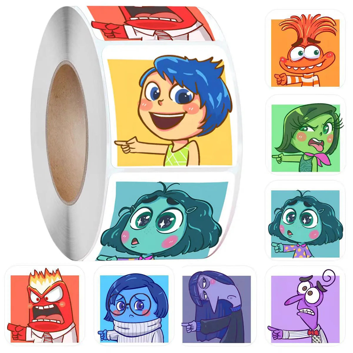 500sheet/roll Disney Movie Inside Out 2 Stickers Cartoon Party Decoration Stickers Gifts Bag Labels Stationery Kids Toys Viralgem Store
