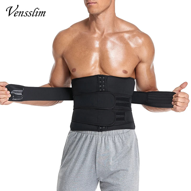 Vensslim Men Waist Trainer Corset Abdominal Slimming Belt Fitness Body Shaper for Weight Loss Strap Compression Waist Trimmer Viralgem Store