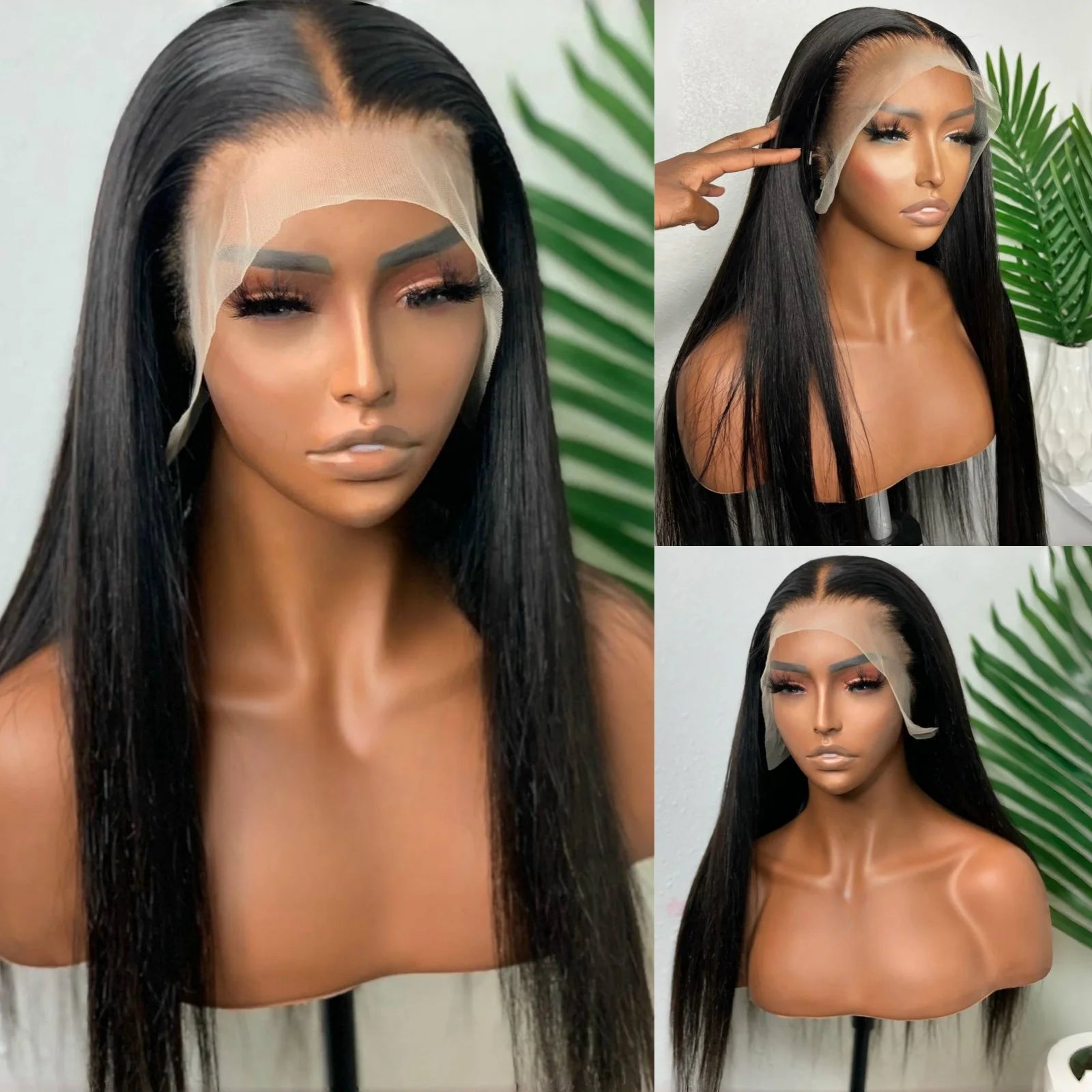 13X4 Dark Green Lace Front Wig Long Straight Synthetic Wig Long Green Colored Hair Lace Frontal Wigs for Women Heat Fiber Viralgem Store