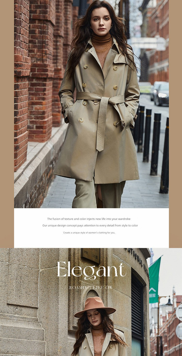 SOURCE Factory Dfvf Quanzhixian Chameleon Chelsea 2.0 Long Trench Coat Waterproof Anti-Wrinkle Elegant British Viralgem Store