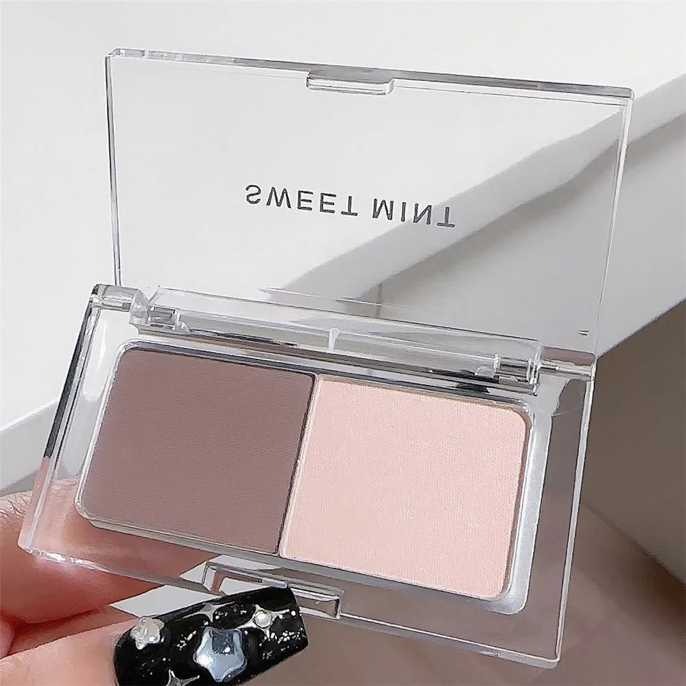 Two-color Nose Shadow Powder Highlighter Contouring Palette Side Shadow V Face Matte Brightening Multifunction Makeup Palette